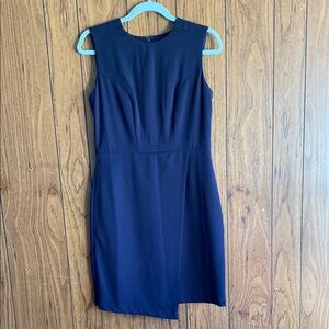 Merona Blue Sleeveless Asymmetrical Wrap Dress